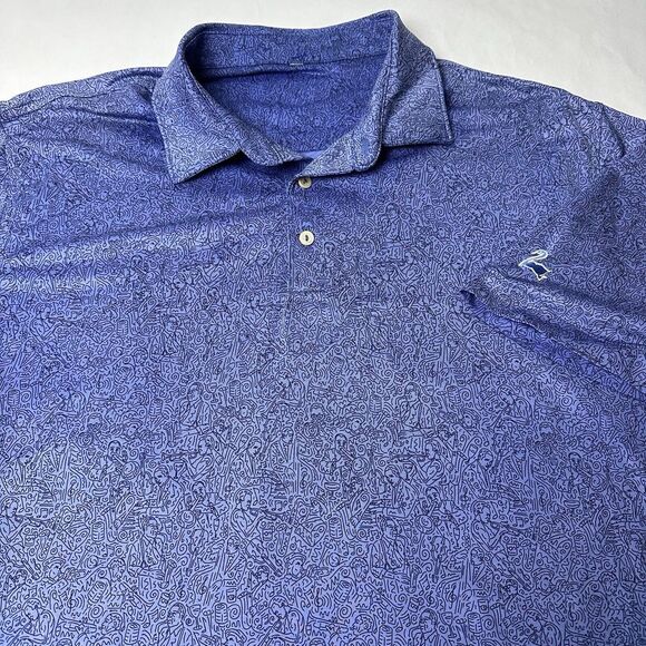 Peter Millar Other - Peter Millar Polo Shirt Mens Large? Ragtime Jazz Sax AOP Print Summer Comfort